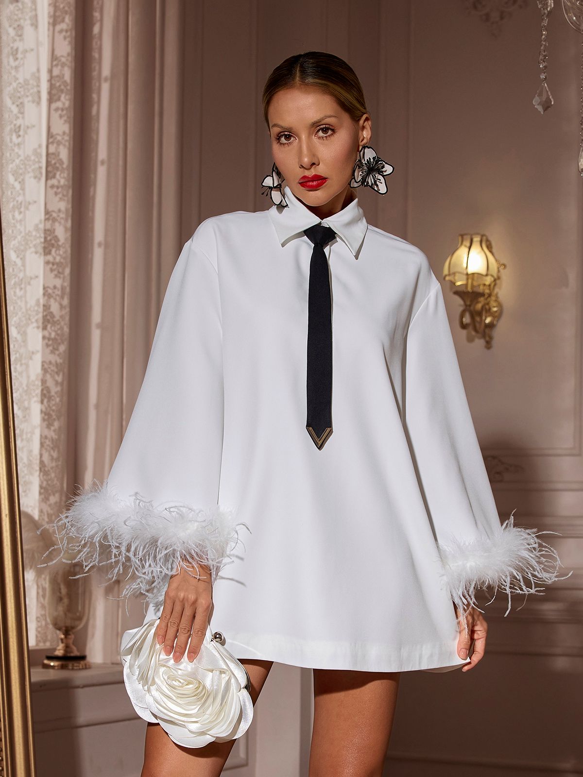 Hajar Folded  Mini Elbise