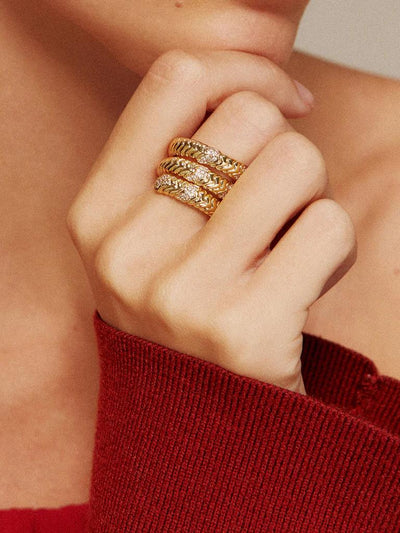 Triple Snake Ring