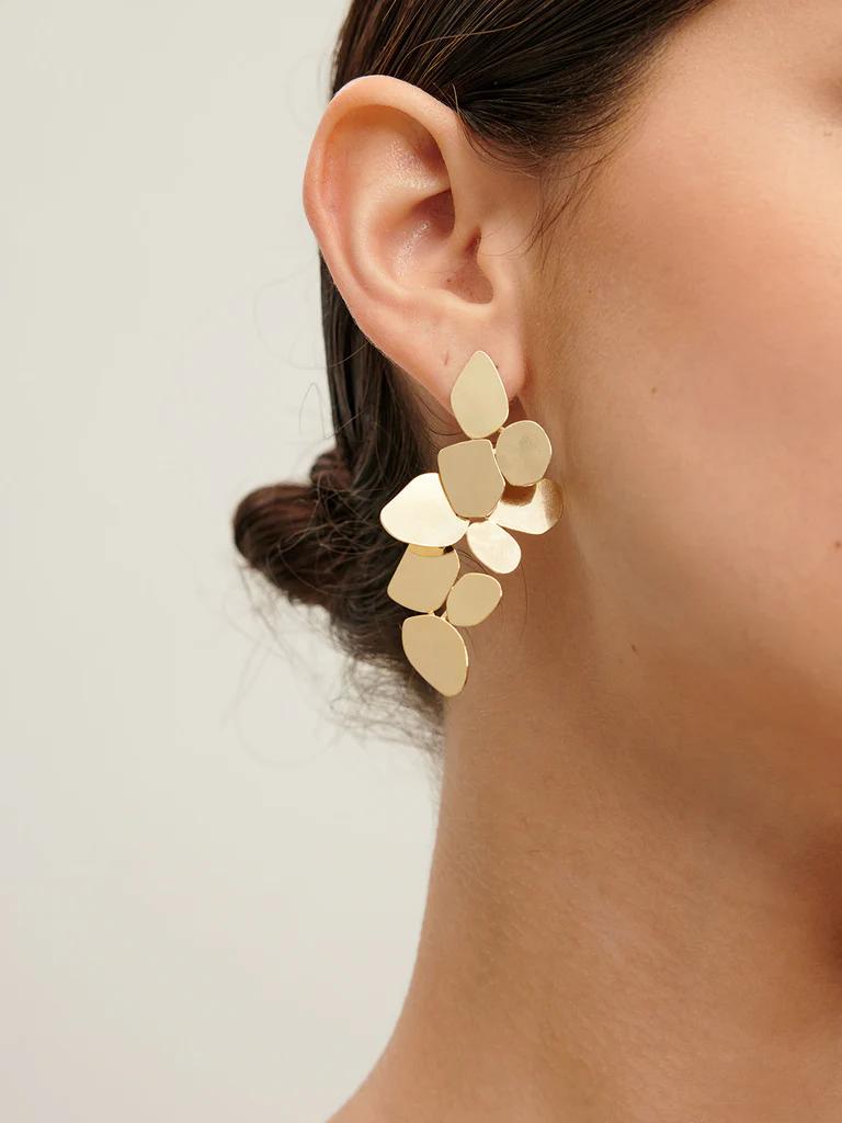 Panel Leaf Earrings